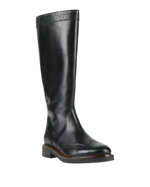 Frau Black Boot Leather