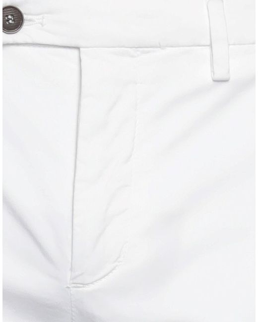SPARVIERI White Pants Cotton, Elastane for men