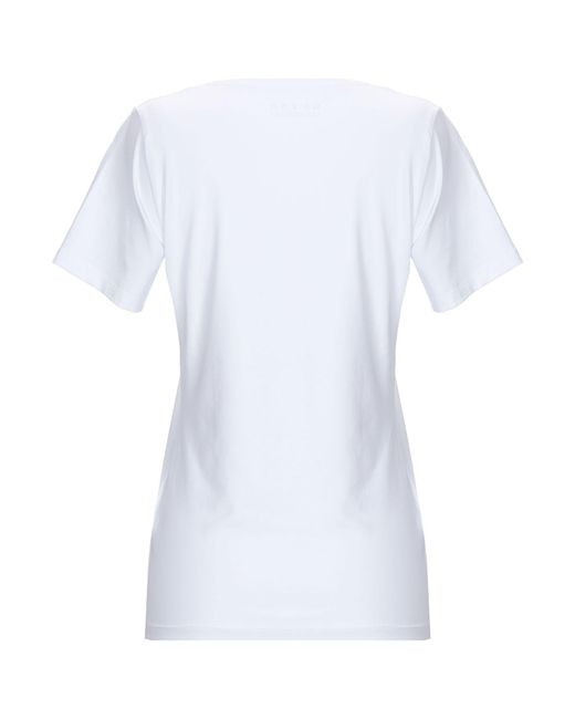 Guess White T-Shirt Cotton, Elastane