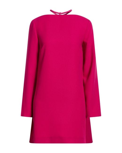 Suoli Pink Mini Dress Polyester, Viscose, Elastane