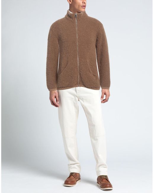 Amaranto Brown Camel Cardigan Acrylic, Alpaca Wool, Polyamide, Wool for men
