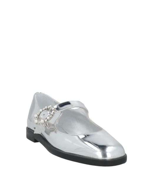 Stuart Weitzman White Ballet Flats Leather