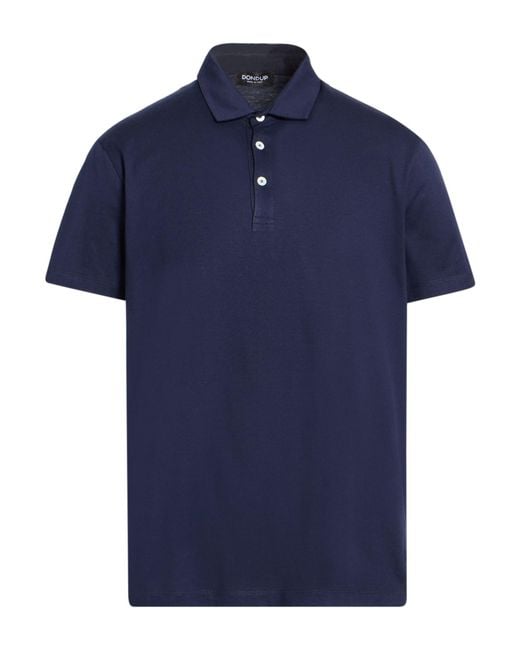 Dondup Blue Polo Shirt Cotton for men