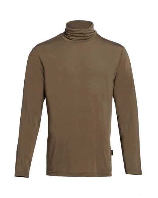 Takeshy Kurosawa Green Turtleneck Tencel, Wool, Elastane for men