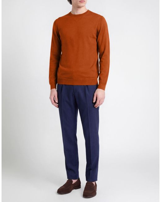 Daniele Fiesoli Brown Sweater Merino Wool for men