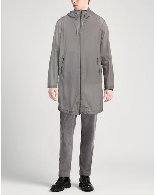 Herno Gray Overcoat & Trench Coat Polyamide for men