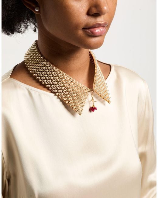 Dior White Scarf Metal