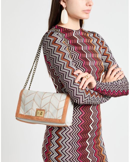 Caterina Lucchi Natural Cross-Body Bag Calfskin, Cowhide