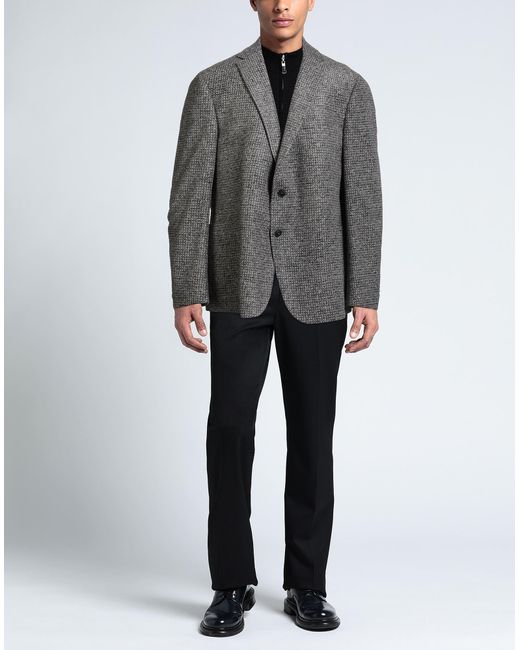 DIGEL Gray Blazer Acrylic, Virgin Wool, Polyester for men