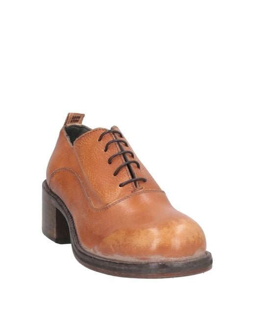 Moma Brown Lace-Up Shoes Calfskin