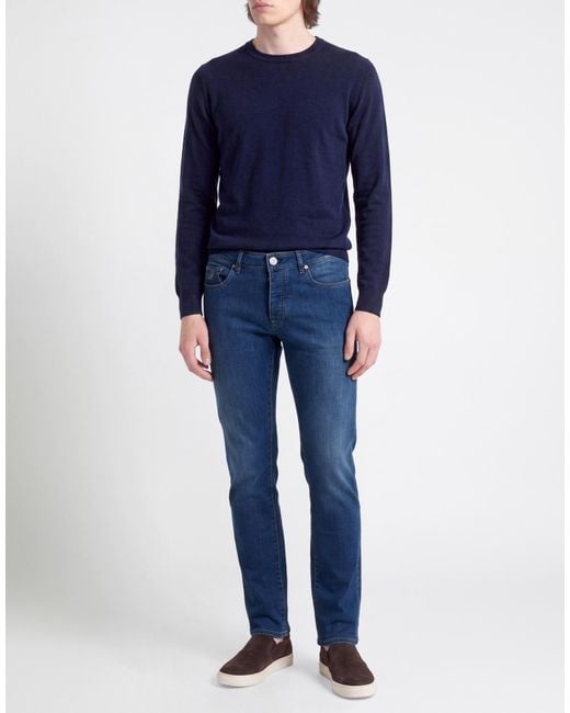 Moorer Blue Jeans Cotton, Elastomultiester, Elastane for men