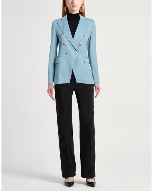 Circolo 1901 Blue Light Blazer Cotton, Elastane
