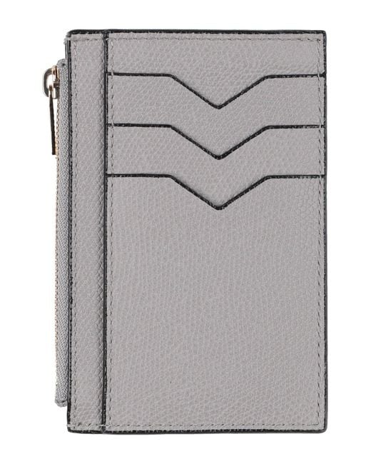 Valextra Gray Cardholder for men