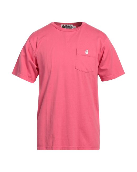 Camiseta A Bathing Ape de hombre de color Pink
