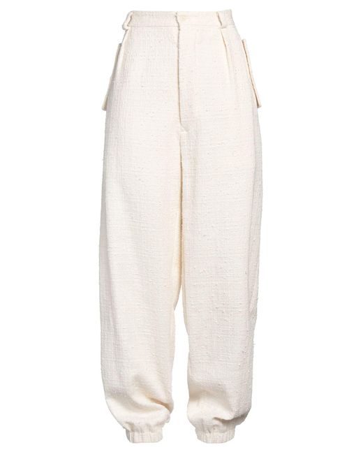 Cellar Door White Ivory Pants Cotton, Polyamide, Viscose