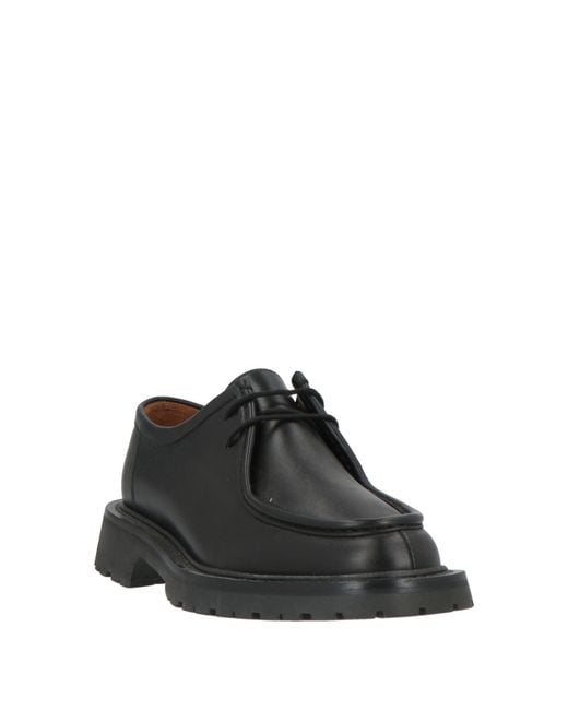 LEGRES Black Lace-Up Shoes Leather