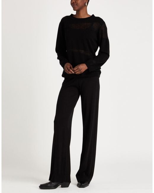 Fabiana Filippi Black Sweater Virgin Wool, Silk, Cashmere, Mohair Wool, Nylon