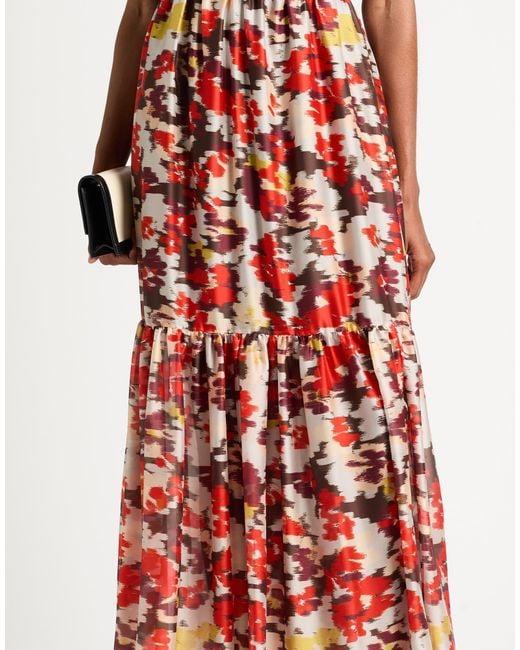 Jijil Red Maxi Skirt Polyester