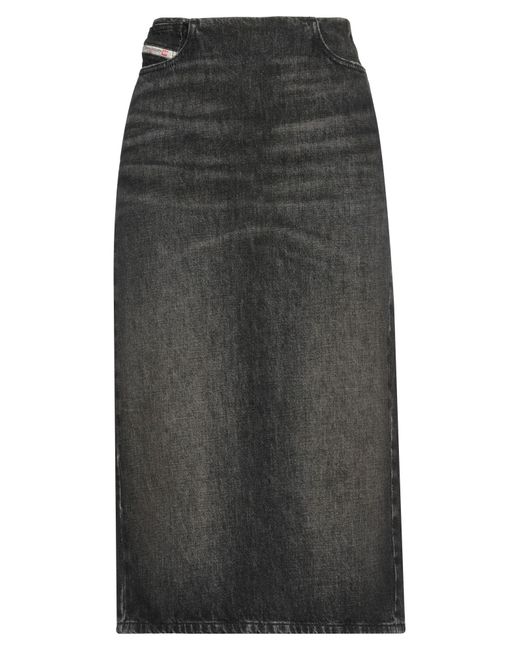 DIESEL Gray Denim Skirt Cotton, Hemp