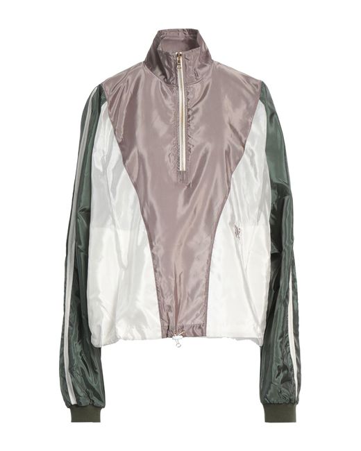Palm Angels White Khaki Jacket Viscose, Polyamide, Cotton, Elastane, Polyester