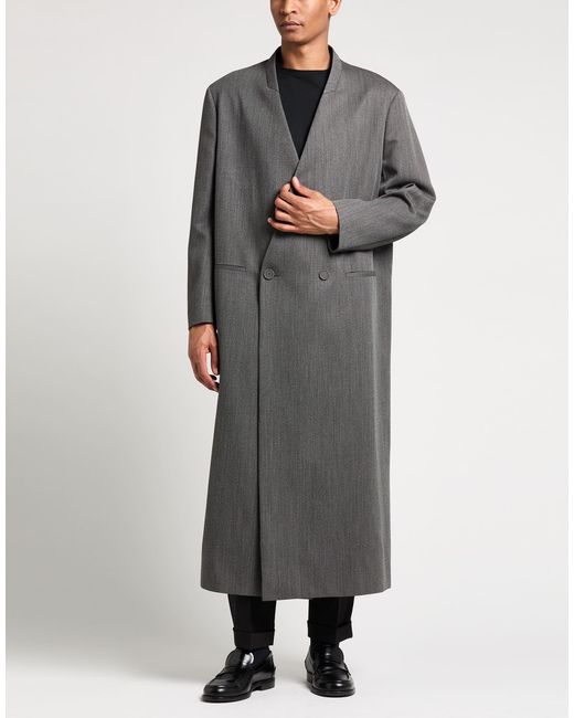 Lardini Gray Overcoat & Trench Coat Wool for men