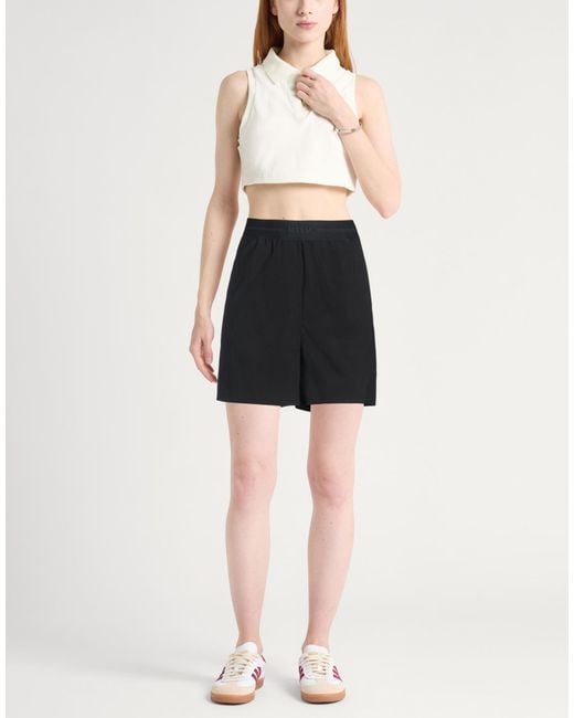 MSGM Black Shorts & Bermuda Shorts