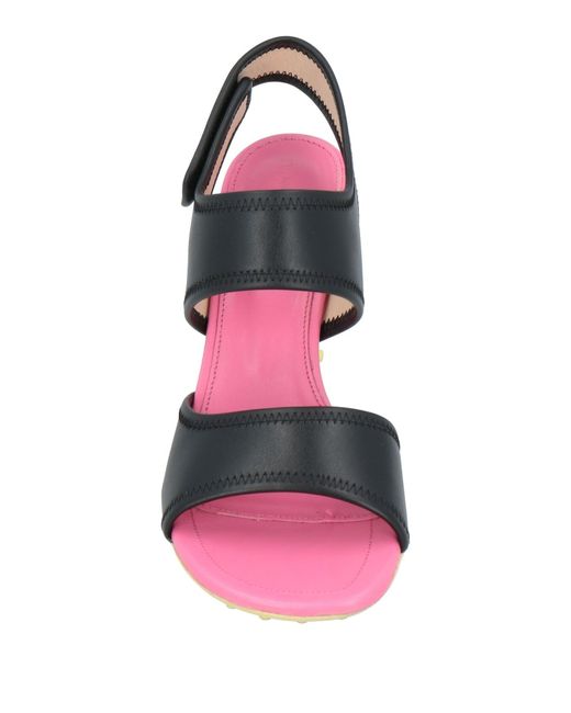 Sunnei Black Sandals Leather