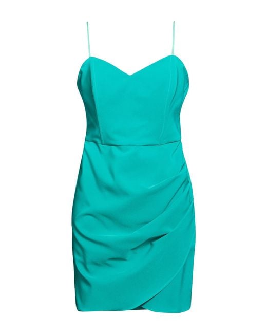 Hanita Blue Mini Dress Polyester, Elastane
