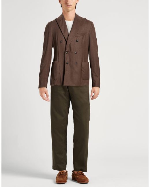 Circolo 1901 Brown Blazer Virgin Wool, Elastane for men