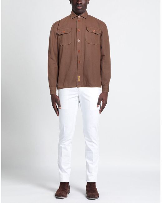 B.D. Baggies Brown Shirt Cotton for men