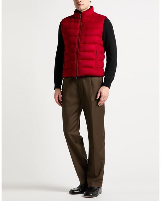 Moorer Red Gilet for men