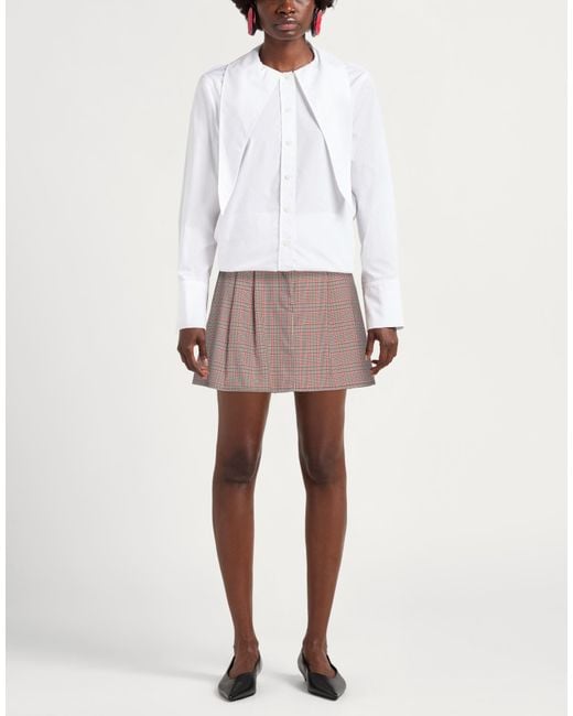 Dixie Brown Mini Skirt Polyamide, Polyester, Viscose