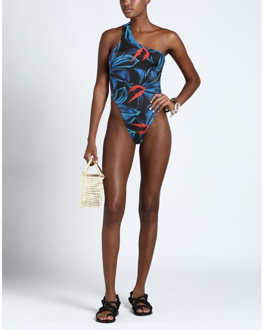 Louisa Ballou Blue One-piece Swimsuit