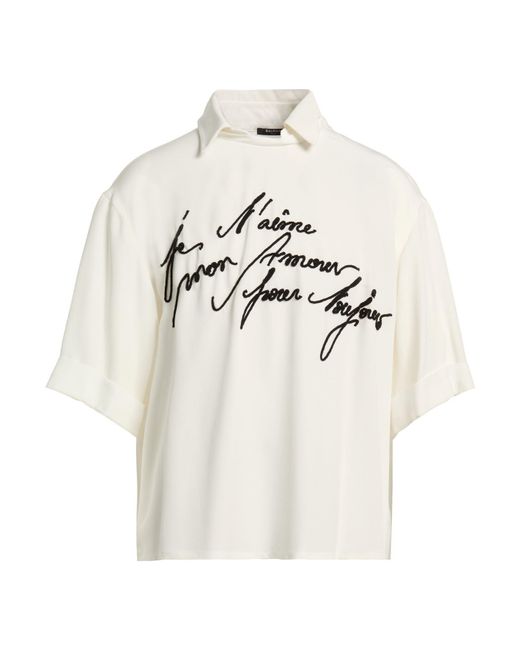 Balmain White T-Shirt for men