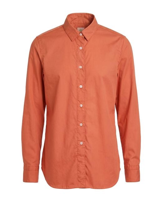 Finamore 1925 Orange Shirt Cotton for men