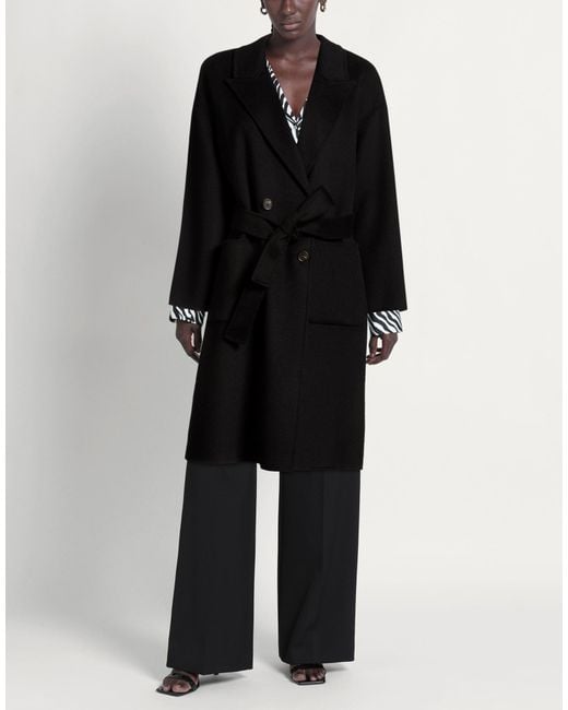 BRERAS Milano Black Coat Wool, Polyester