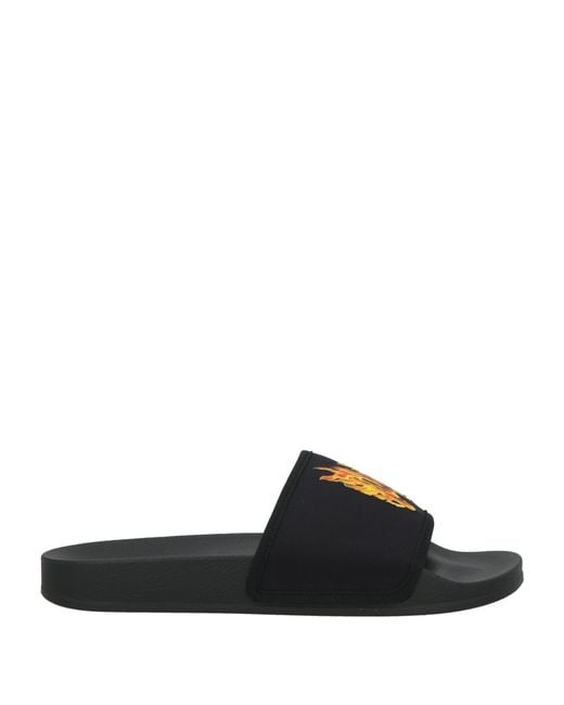 Palm Angels Black Sandals Textile Fibers for men