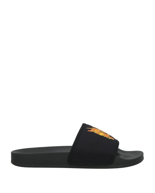 Palm Angels Black Sandals Textile Fibers for men