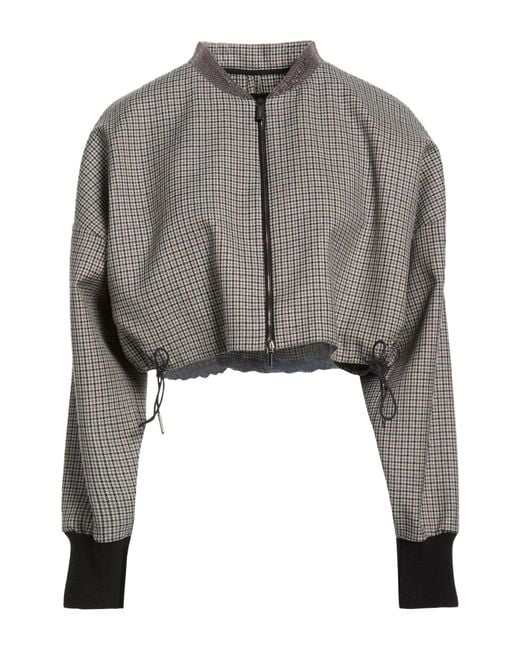 Fabiana Filippi Gray Jacket Virgin Wool, Cashmere
