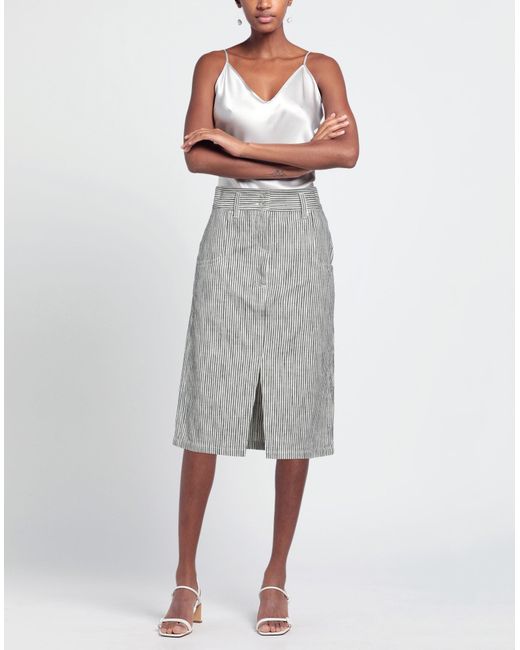 Barena Gray Midi Skirt
