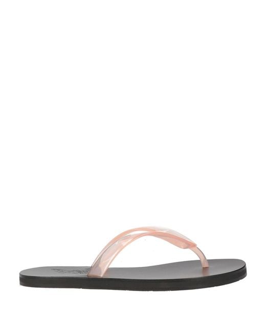 Ancient Greek Sandals White Thong Sandal Rubber