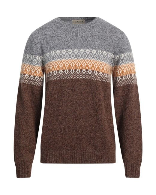 Irish Crone Brown Sweater Wool for men