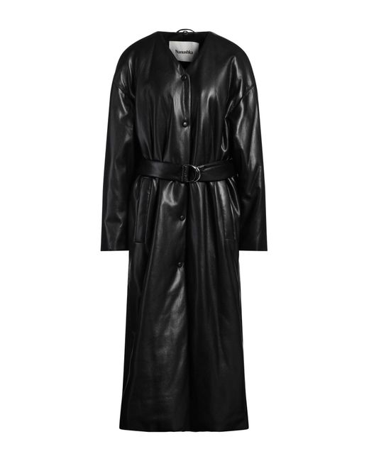 Nanushka Black Coat Recycled Polyester, Polyurethane