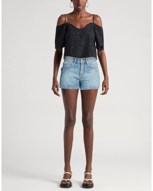 Zadig & Voltaire Blue Denim Shorts Cotton
