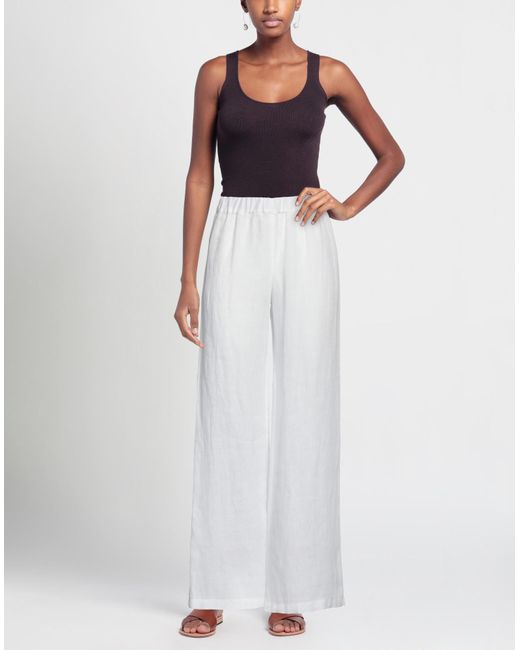 120% Lino White Trouser