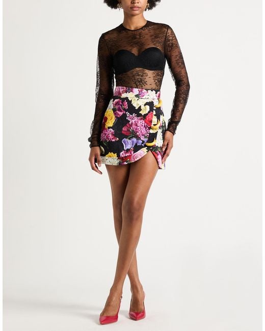 Dolce & Gabbana Gray Bodysuit Viscose, Polyamide, Elastane