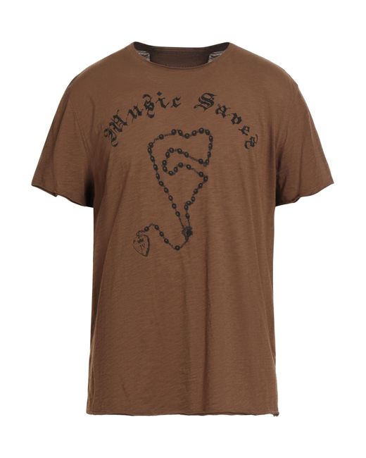 John Varvatos Brown T-Shirt Pima Cotton for men