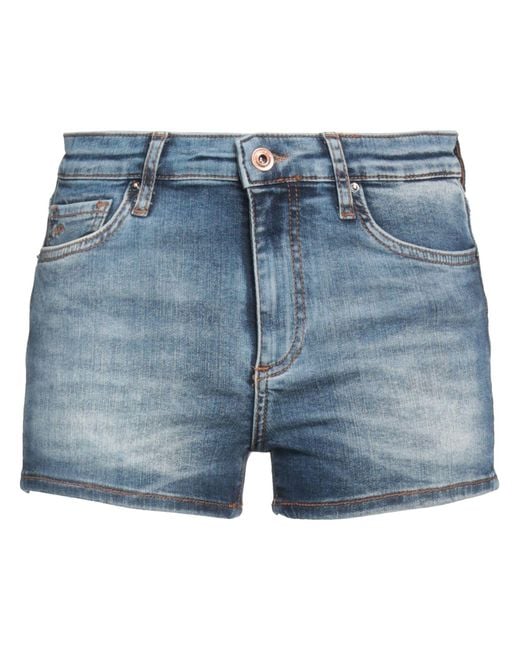 ARMANI EXCHANGE Blue Denim Shorts Cotton, Polyester, Elastane