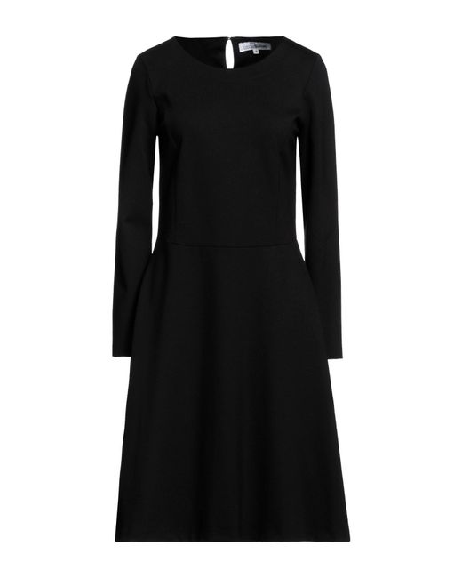 European Culture Black Midi Dress Viscose, Polyamide, Elastane