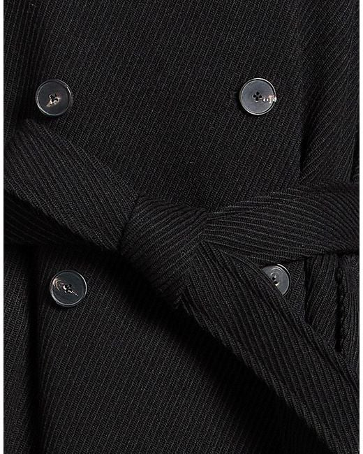 Mouche Black Coat Virgin Wool